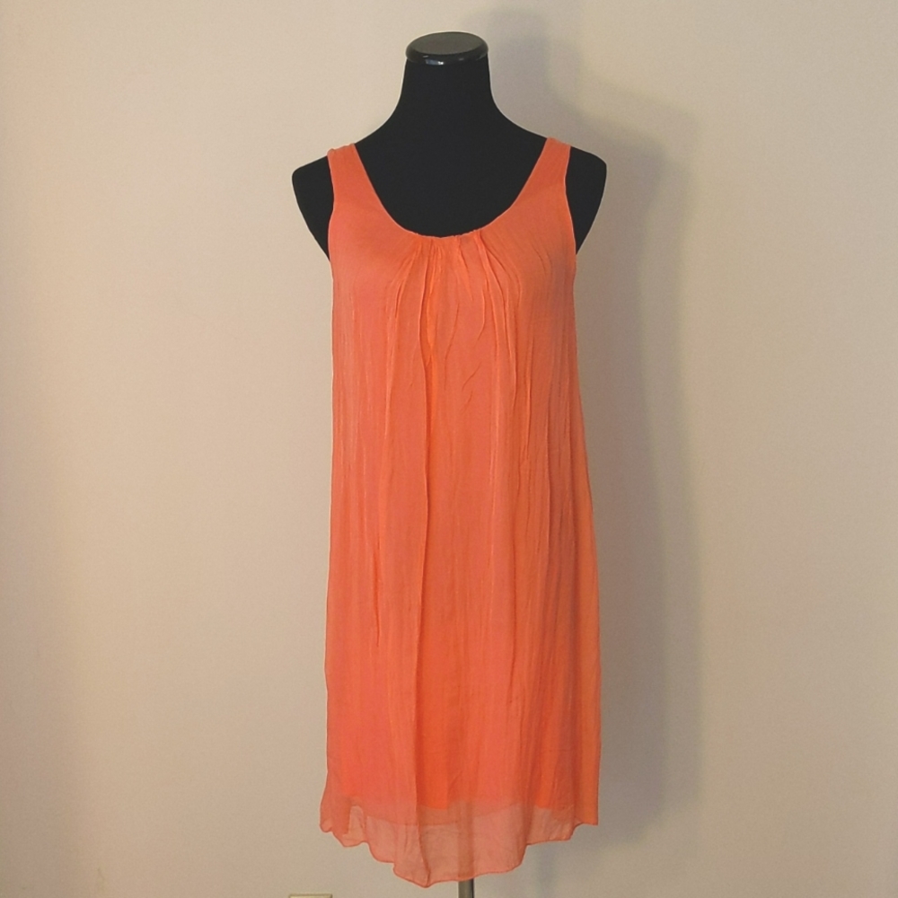 Carla Conti Silk Dress, Peach, S, Excellent Used Condition